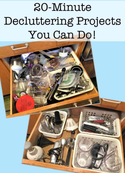 I truly do believe that you can declutter your home in just 20 minutes a day, because unlike the Marie Kondo system that proclaims the only way to tackle your home is to do the whole-thing-start-to-finish-top-to-bottom-until-you-are-done, I just...