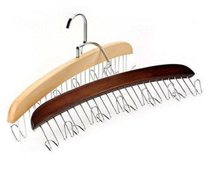 Buy louise maelys wooden 12 hooks tie rack hanger multipurpose closet organizer holds for tie belt scarf