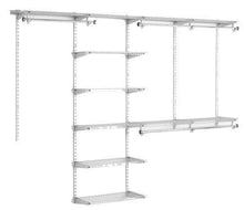 Load image into Gallery viewer, Budget friendly rubbermaid configurations deluxe custom closet organizer system kit 4 to 8 foot titanium fg3h8900titnm