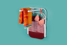Load image into Gallery viewer, Featured hangerjack foldable hanger storage system for clothes and laundry closet organizer garage and ladder storage tool and extension cords and bike rack