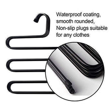 Load image into Gallery viewer, Online shopping ds pants hanger multi layer s style jeans trouser hanger closet organize storage stainless steel rack space saver for tie scarf shock jeans towel clothes 4 pack