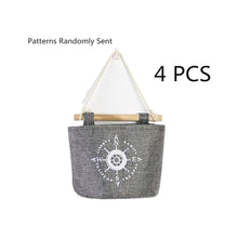 Load image into Gallery viewer, Save on fellibay storage basket collapsible linen storage bag wall hanging basket storage bags over door hanging organizer home closet wall door hanging bag for bedroom kitchen bathroom4pack