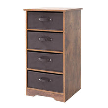 Load image into Gallery viewer, Discover iwell wooden dresser storage tower with removable 4 drawer chest storage organizer dresser for small rooms living room bedroom closet hallway rustic brown sng004f