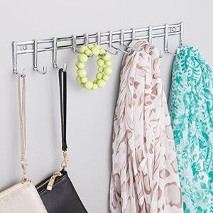 Kitchen bochens closet wall mount metal accessory organizer and storage center modern slim holder for women and men ties belts scarves sunglasses watches