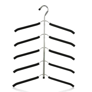 Top rated jery clothes hangers multi layer clothes rack closet multifunctional hanger seamless slip resistant clothes hanging household hangers black