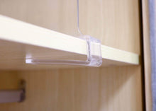 Load image into Gallery viewer, Try cy craft acrylic shelf divider wood shelf dividers clear closet shelf separators clothing organizer perfect for bedroom shelving organization and kitchen cabinet shelf storage 6 pcs