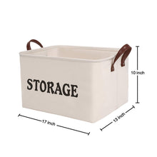 Load image into Gallery viewer, Discover shinytime storage baskets bins large organizer toy laundry storage basket for kids pets home living room closet beige 2pcs