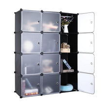 Load image into Gallery viewer, Featured robolife 12 cubes organizer diy closet organizer shelving storage cabinet transparent door wardrobe for clothes shoes toys