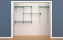Load image into Gallery viewer, Save on closetmaid 78809 shelftrack 5ft to 8ft adjustable closet organizer kit satin chrome