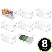 Load image into Gallery viewer, Purchase mdesign large plastic storage organizer bin holds crafting sewing art supplies for home classroom studio cabinet or closet great for kids craft rooms 14 5 long 8 pack clear