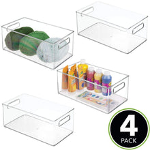 Load image into Gallery viewer, Best mdesign largeplastic storage organizer bin holds crafting sewing art supplies for home classroom studio cabinet or closet great for kids craft rooms 14 5 long 4 pack clear