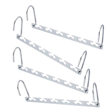 Load image into Gallery viewer, Kitchen doiown space saving hangers 4 pack closet organizer hanger stainless steel clothing hangers 4 pack