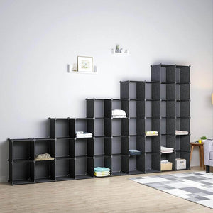 Selection kousi cube storage cube organizer cube storage shelves cubby organizing closet storage organizer cabinet shelving bookshelf toy organizer black varation 40 cubes