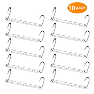Latest star fly magic hangers space saving hangers magical clothing hanger with hook stainless steel wonder closet organizer 10 pack