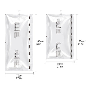 Order now stephenie hanging vacuum space saver bags 4 pack 4 l 57 x 27 1 2 for coats long clothes closet organizer storage bags