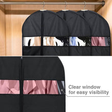 Load image into Gallery viewer, Home house day garment bags for storage5 pack 60 inch garment bags for travel lightweight oxford fabric suit bag for storage and travel closet washable suit cover for dresses suits coats