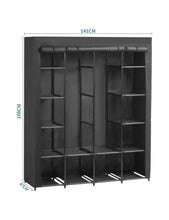 Load image into Gallery viewer, Explore aoou closet organizer wardrobe closet portable closet closet organizers and storage with non woven fabric easy to assemble 56 x 18 5 x 66 inches black