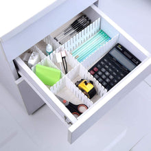 Load image into Gallery viewer, Best 24 pcs plastic diy grid drawer divider household necessities storage thickening housing spacer sub grid finishing shelves for home tidy closet stationary socks underwear scarves organizer white
