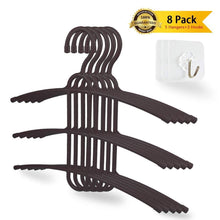 Load image into Gallery viewer, Try upra shirt hangers space saving plastic 5 pack durable multi functional non slip clothes hangers closet organizers for coats jackets pants dress scarf dorm room apartment essentials