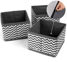 Load image into Gallery viewer, Discover ilauke drawer underwear organizers storage box foldable closet dresser drawers divider organizer fabric cloth basket bins for sock bras baby clothes set of 8 grey