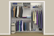 Load image into Gallery viewer, Shop here closetmaid 22875 shelftrack 5ft to 8ft adjustable closet organizer kit white