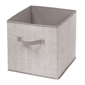 Online shopping mdesign large soft fabric closet home storage organizer cube bin box front handle storage for closet bedroom furniture shelving units textured print 12 75 high 2 pack linen tan