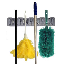 Load image into Gallery viewer, Home premium orangizer mop and broom holder wall mounted garden tool storage tool rack storage organization home plastic hanger closet garage organizer shed basement storage must have