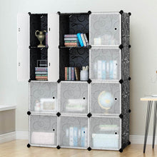 Load image into Gallery viewer, New tangkula diy storage cubes portable clothes closet wardrobe cabinet bedroom armoire diy storage organizer closet 12 cubes