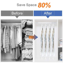Load image into Gallery viewer, Storage organizer taili hanging vacuum space saver bags for clothes 4 pack long 53x27 6 inches vacuum seal storage bag clothing bags for suits dress coats or jackets closet organizer and storage