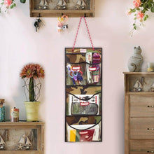 Load image into Gallery viewer, Featured rough enough door hanging organizer school locker organizer wall mount closet locker cabinet storage bag holder with durable adjustable string 4 pockets for accessories document magazine book office