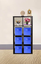 Load image into Gallery viewer, Top 30 pack blue storage cubes with two handles shelves baskets bins containers home decorative closet organizer household fabric cloth collapsible box toys storages drawer blue 30 pack