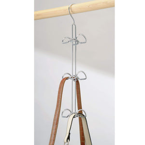 Latest interdesign classico hanging organizer for purses handbags satchels backpacks scarves pashminas slings closet accessories 6 hooks chrome set of 1 holder
