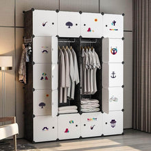 Load image into Gallery viewer, Amazon best yozo closet organizer portable wardrobe cloth storage bedroom armoire cube shelving unit dresser cabinet diy furniture black 20 cubes