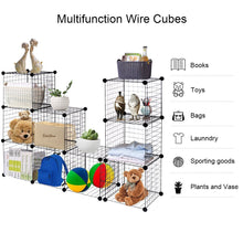 Load image into Gallery viewer, Best tangkula wire storage cubes metal wire free standing modular shelving grids diy bookcase closet wardrobe organization storage cubes 12 cubes
