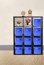 Load image into Gallery viewer, Top rated 30 pack blue storage cubes with two handles shelves baskets bins containers home decorative closet organizer household fabric cloth collapsible box toys storages drawer blue 30 pack