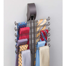 Load image into Gallery viewer, Save on mdesign wall mount tie and belt rack organizer for closet storage bronze
