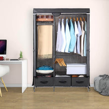 Load image into Gallery viewer, Online shopping lifewit full metal closet organizer wardrobe closet portable closet shelves with adjustable legs non woven fabric clothes cover and 3 drawers sturdy and durable