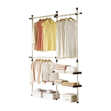 Load image into Gallery viewer, Top prince hanger double 2 tier hanger shelves clothing rack closet organizer heavy duty phus 0053