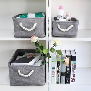 Select nice kedsum fabric storage bins baskets foldable linen storage boxes with handles closet organizers bins cube storage baskets bins for shelves clothes closet nursery gray 3 pack