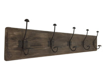 Load image into Gallery viewer, Budget friendly avignon home rustic coat rack with hooks vintage wooden wall mounted coat rack 38 inches wide and 7 inches high for entryway bathroom and closet