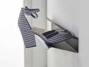 Results j me horizontal shoe rack wall mounted shoe organizer keeps heels boots sneakers and sandals off the floor a great shoe storage solution for your entryway or closet black 48 inches