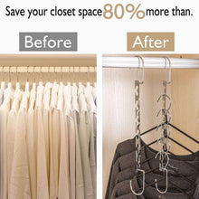 Load image into Gallery viewer, New star fly magic hangers space saving hangers magical clothing hanger with hook stainless steel wonder closet organizer 10 pack