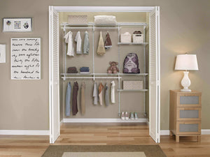 The best closetmaid 22875 shelftrack 5ft to 8ft adjustable closet organizer kit white