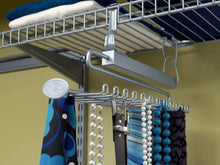 Load image into Gallery viewer, Budget closetmaid 78060 sliding tie belt rack for wire shelving satin chrome