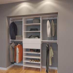 Modular Closets 6.5 ft Closet Organizer System - 78 inch - Style B